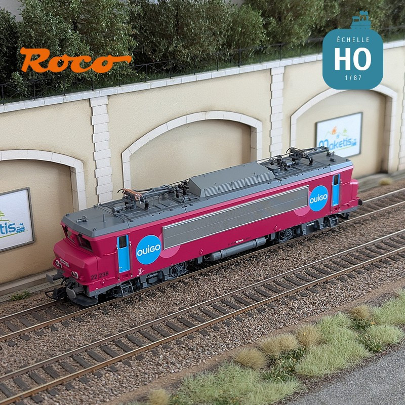 Locomotive électrique BB22238 Ouigo SNCF Ep VI Analogique HO Roco 7500013 - Maketis