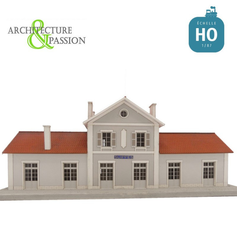 Gare 6 portes EST type Gare de Suippes HO Architecture & Passion 871130 - Maketis Gare 6 portes EST type Gare de Suippes HO Architecture & Passion 871130 - Maketis