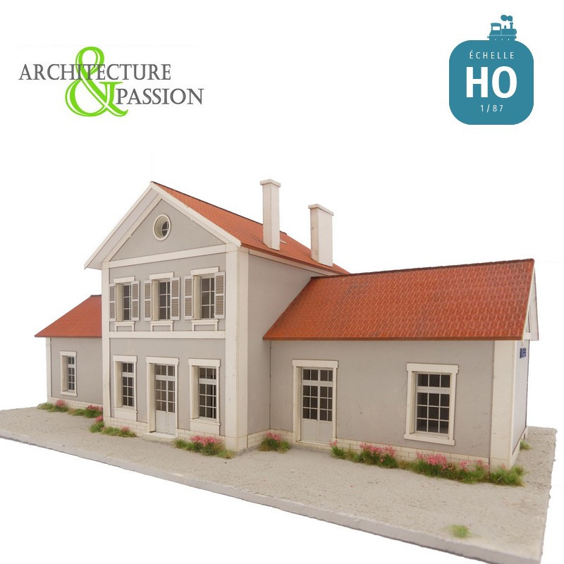 Gare 6 portes EST type Gare de Suippes HO Architecture & Passion 871130 - Maketis