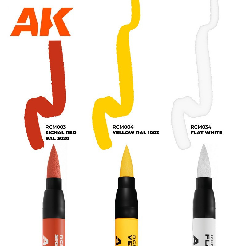 Set de 3 marqueurs Real Colors Tactical Markings (marquages tactiques) AK Interactive RCM106 - Maketis