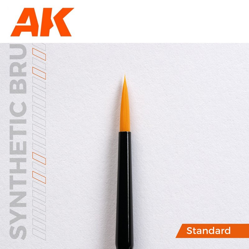 Set de 3 pinceaux et brosses synthétiques Basic AK Interactive AKB103 - Maketis