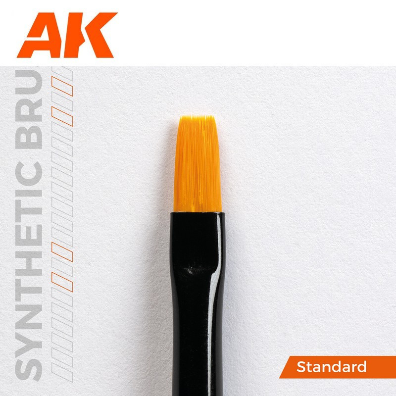 Set de 3 pinceaux et brosses synthétiques Basic AK Interactive AKB103 - Maketis