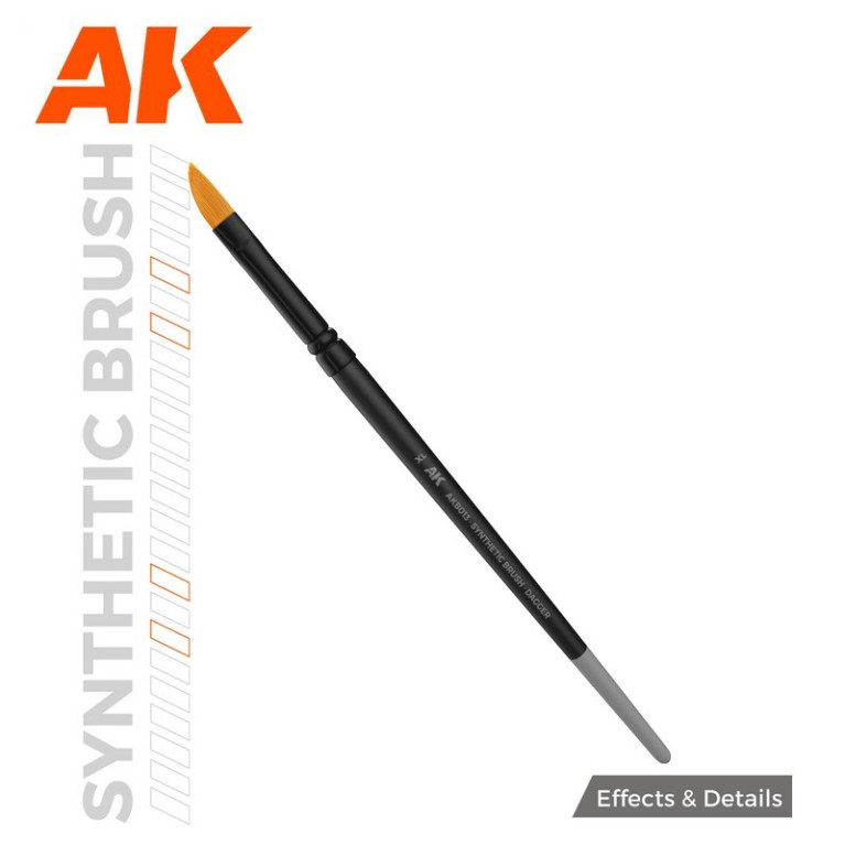 Brosse plate synthétique triangulaire pour effets d'usures XL AK Interactive AKB013 - Maketis