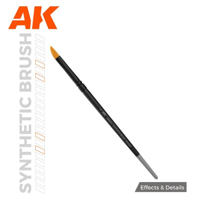 Brosse plate synthétique triangulaire pour effets d'usures L AK Interactive AKB012 - Maketis