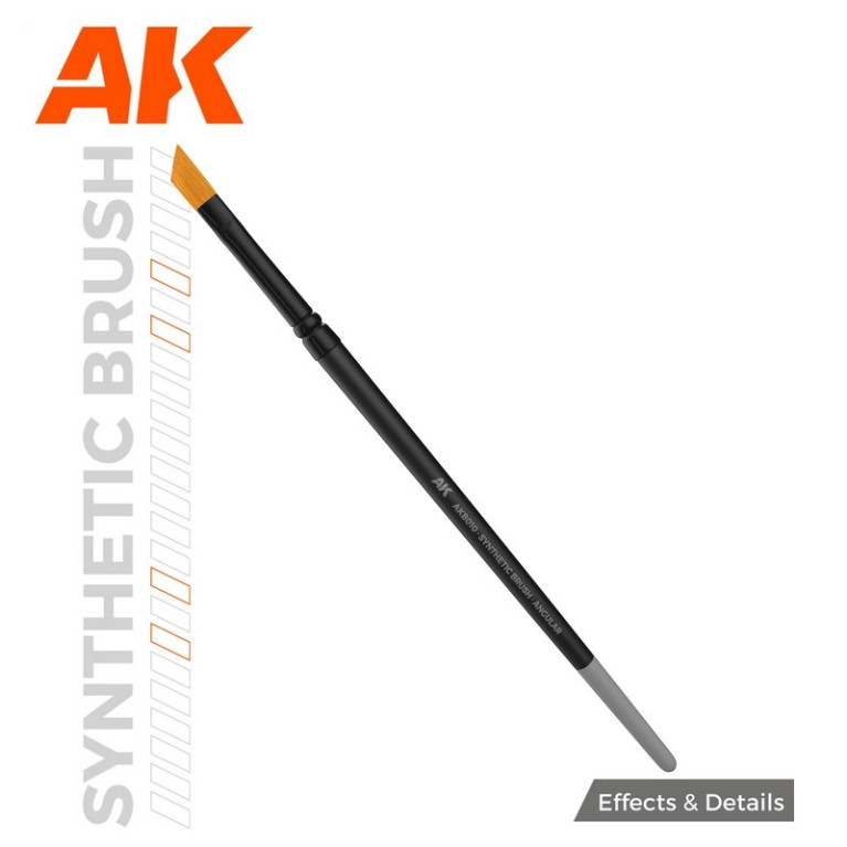 Brosse plate synthétique en angle pour effets d'usures AK Interactive AKB010 - Maketis