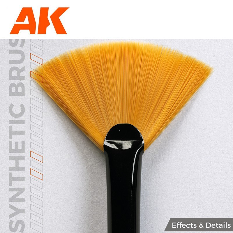 Brosse plate synthétique en forme d'éventail pour pigments AK Interactive AKB017 - Maketis