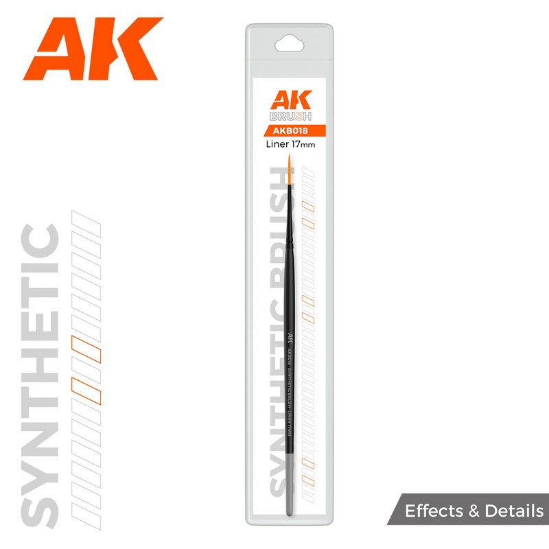 Pinceau synthétique à poils très longs Liner AK Interactive AKB018 - Maketis