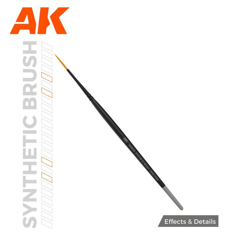 Pinceau synthétique à poils très longs Liner AK Interactive AKB018 - Maketis