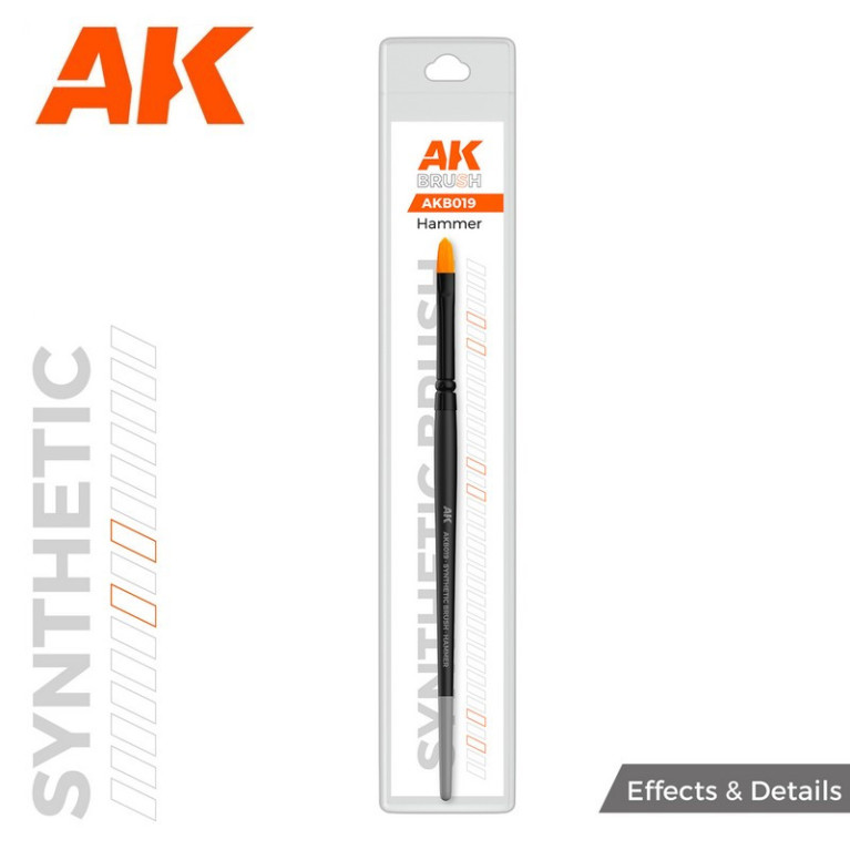 Pinceau synthétique à poils longs Hammer AK Interactive AKB019 - Maketis