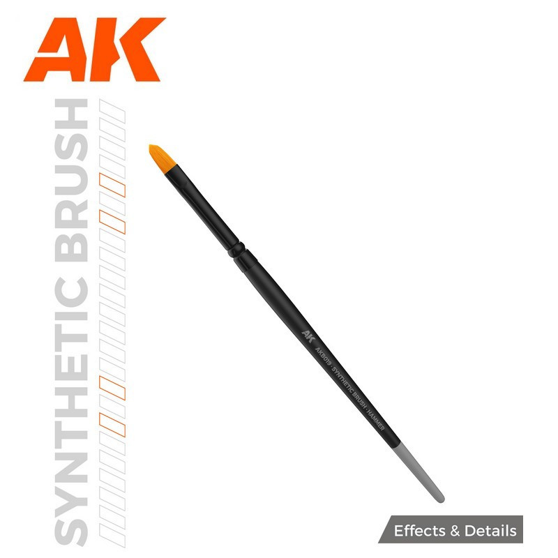 Pinceau synthétique à poils longs Hammer AK Interactive AKB019 - Maketis