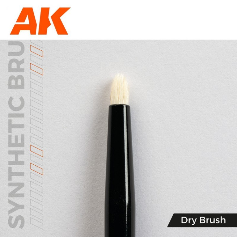 Brosse ronde pour brossage à sec / Dry brush AK Interactive AKB02X - Maketis
