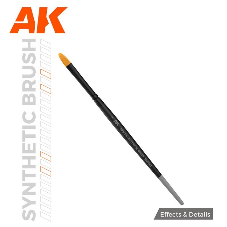 Pinceau synthétique à poils longs Filbert AK Interactive AKB0X - Maketis