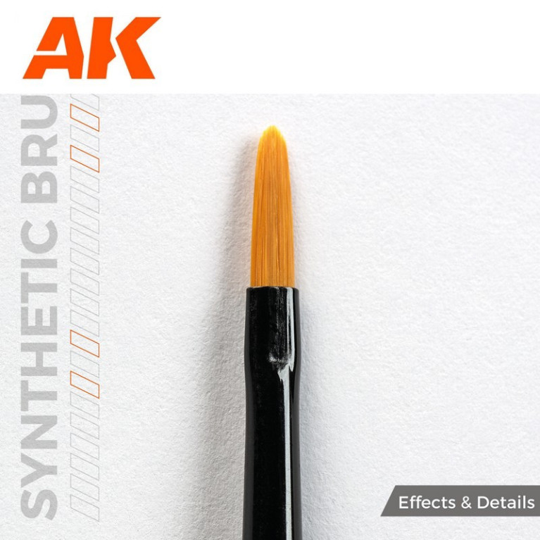 Pinceau synthétique à poils longs Filbert AK Interactive AKB0X - Maketis