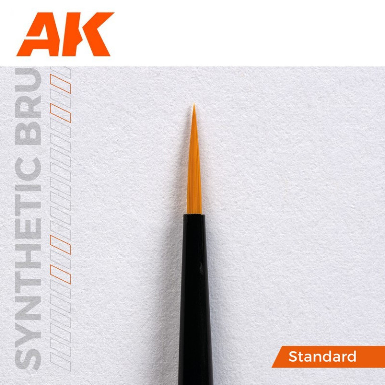 Pinceau synthétique rond à poils longs AK Interactive AKB0X Taille du pinceau:0
