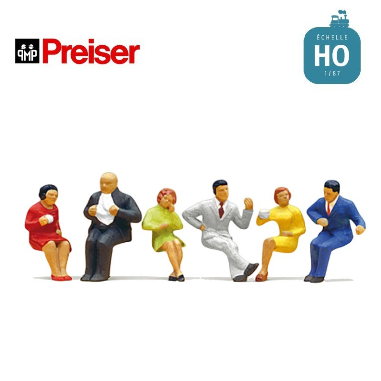 Personnages assis et aubergiste HO Preiser 10103 - Maketis Personnages assis et aubergiste HO Preiser 10103 - Maketis
