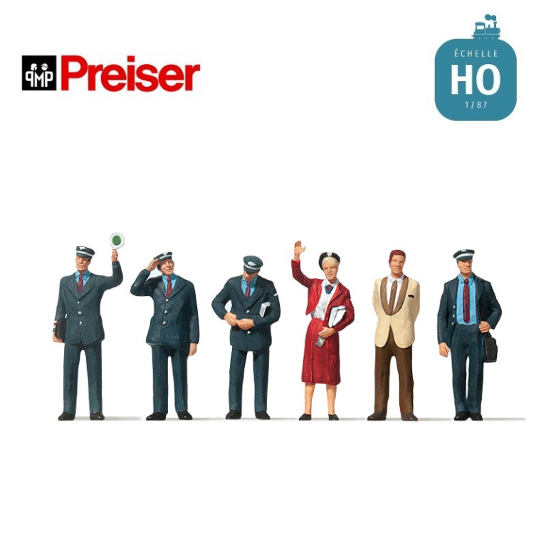 Personnel de train HO Preiser 10237 - Maketis
