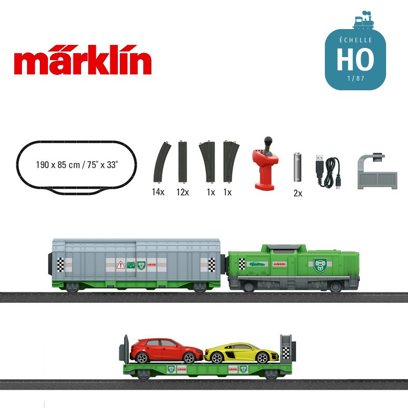 Coffret de départ Märklin "My world" Transport Auto HO 29347 - Maketis
