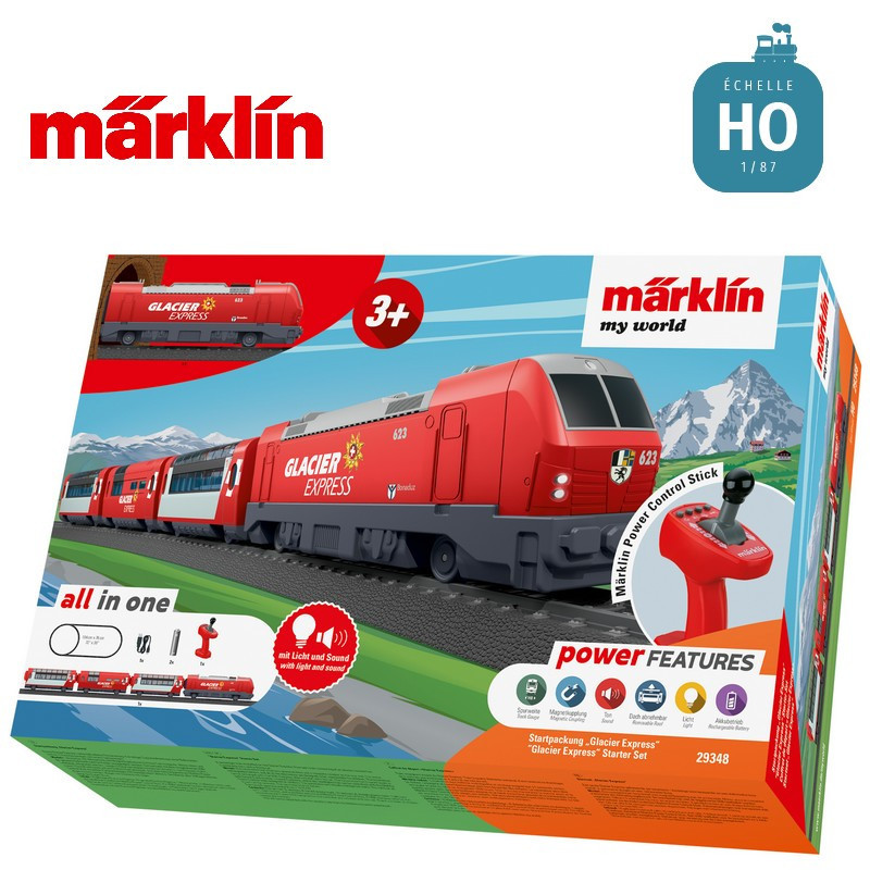Coffret de départ Märklin "My world" Glacier Express HO 29348 - Maketis