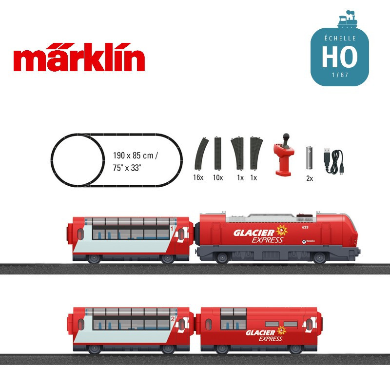Coffret de départ Märklin "My world" Glacier Express HO 29348 - Maketis