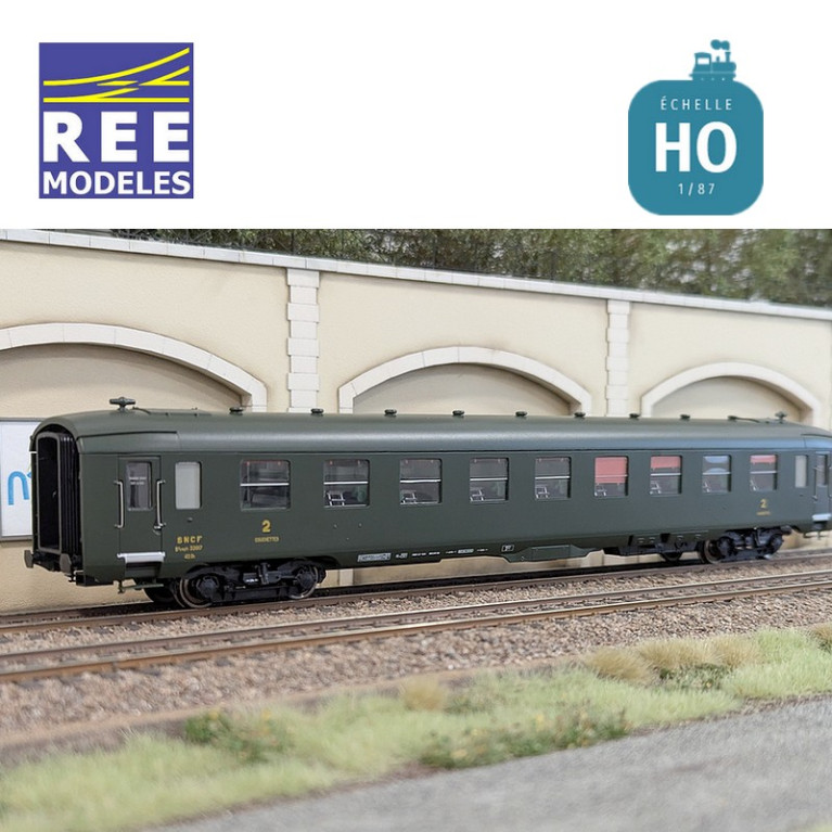 Wagen DEV AO Couchettes Grün 2. Klasse B9c9 myfi 32017 SNCF EP IIIb HO REE VB-401-Maketis