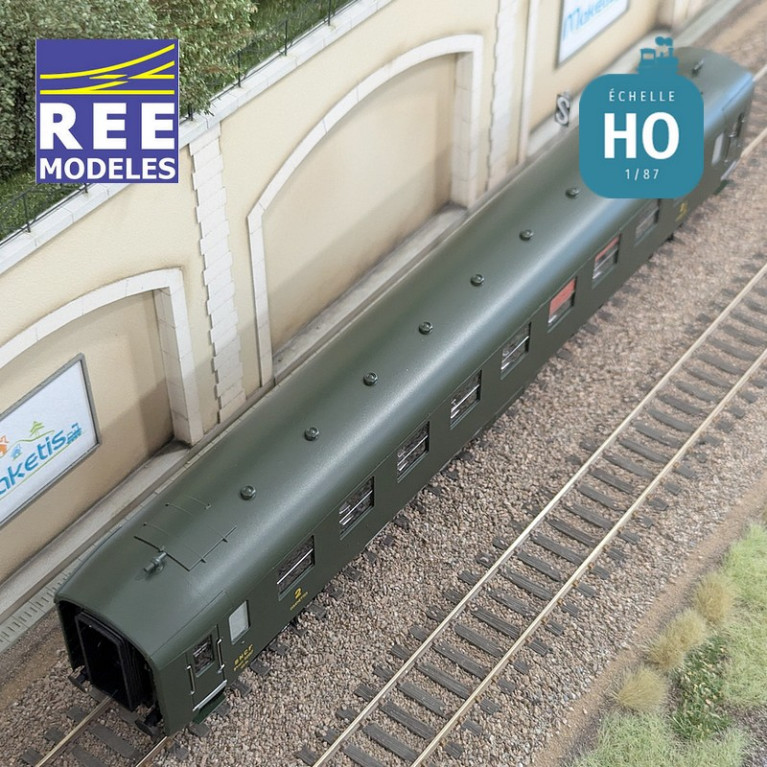 Wagen DEV AO Couchettes Grün 2. Klasse B9c9 myfi 32017 SNCF EP IIIb HO REE VB-401-Maketis