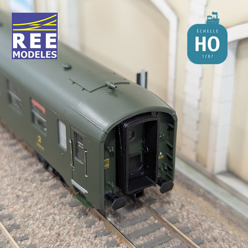 Wagen DEV AO Couchettes Grün 2. Klasse B9c9 myfi 32017 SNCF EP IIIb HO REE VB-401-Maketis