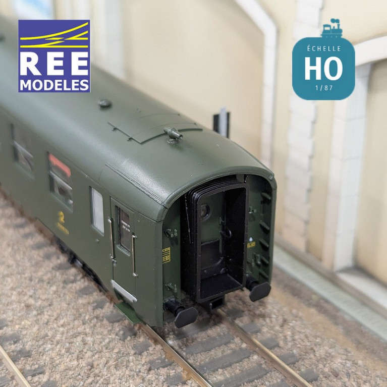 Wagen DEV AO Couchettes Grün 2. Klasse B9c9 myfi 32017 SNCF EP IIIb HO REE VB-401-Maketis