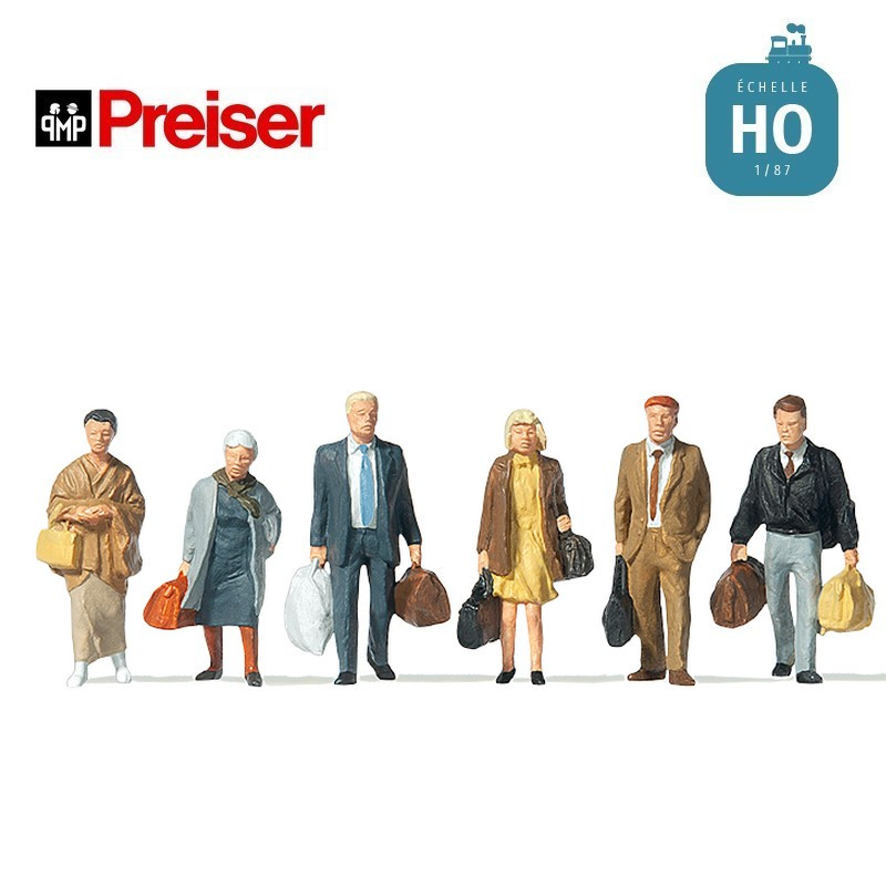 Voyageurs marchants HO Preiser 10413 - Maketis