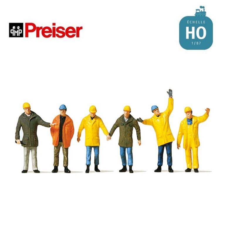Ouvriers avec vêtement de protection HO Preiser 10423 - Maketis Ouvriers avec vêtement de protection HO Preiser 10423 - Maketis