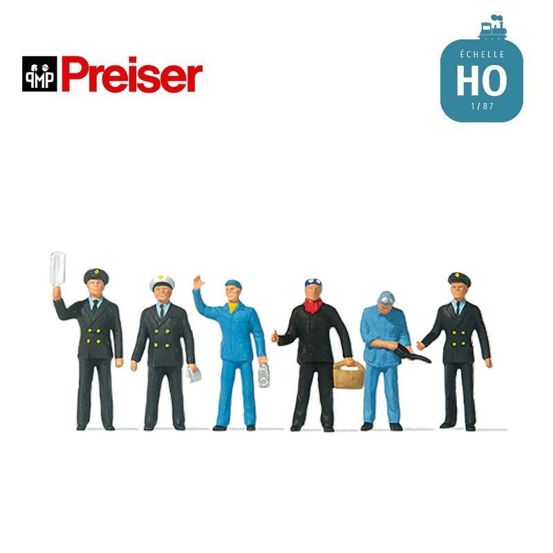Cheminots Français HO Preiser 10086 - Maketis