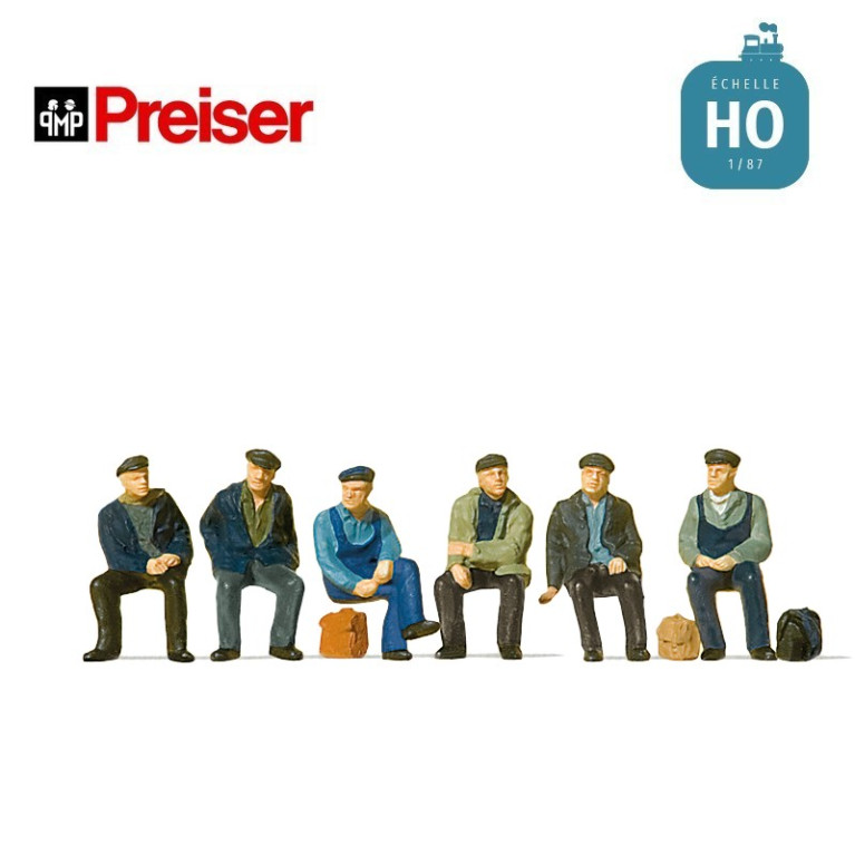 Ouvriers et dockers assis HO Preiser 10351 - Maketis Ouvriers et dockers assis HO Preiser 10351 - Maketis