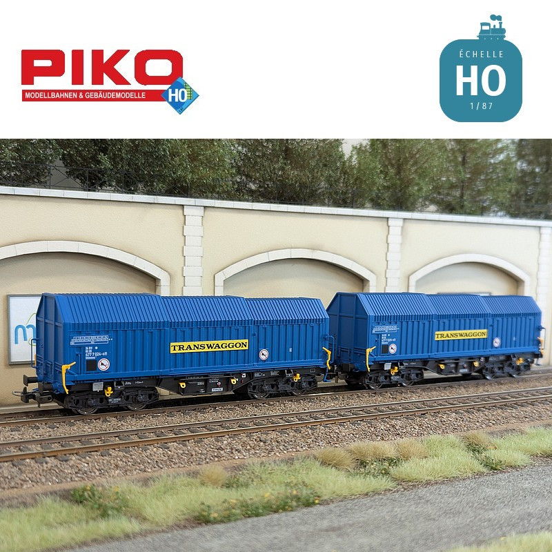 Set 2 wagons télescopiques Shimmns Transwaggon Ep V HO Piko 58296 - Maketis