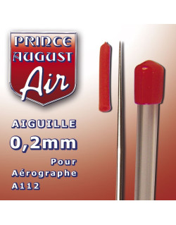Aiguille 0.2 mm pour aérographe A112 Prince August PAAA102 - MAKETIS