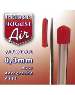 Aiguille 0.3 mm pour aérographe A112 Prince August PAAA103 - MAKETIS
