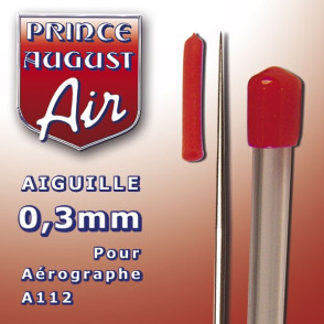 Aiguille 0.3 mm pour aérographe A112 Prince August PAAA103 - MAKETIS