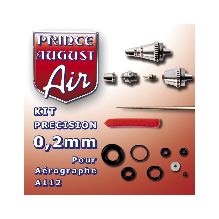 Kit de précision 0.2mm pour aérographe A112 Prince August PAAA122 - MAKETIS