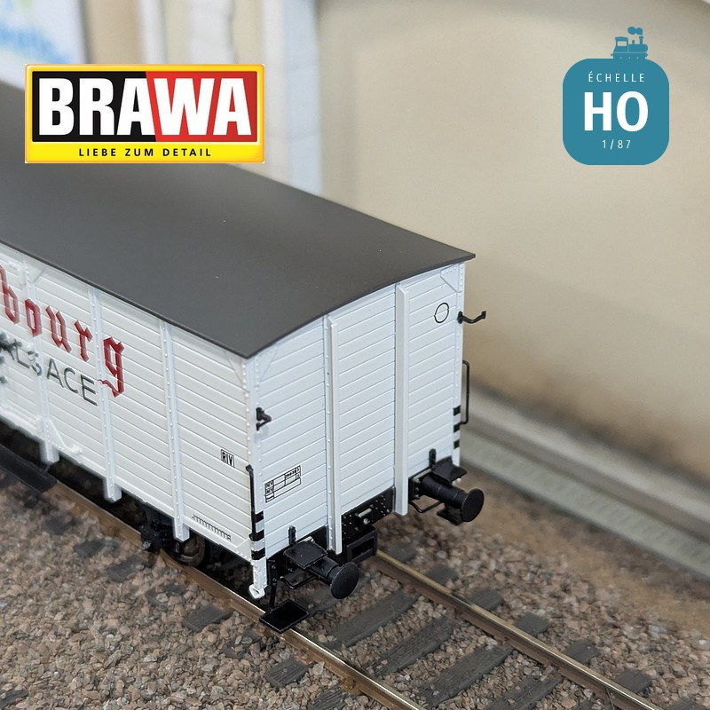 Wagon couvert type Hlf "Kronenbourg" SNCF Ep III HO Brawa 50994 - Maketis