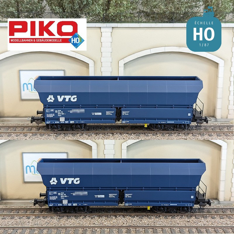Set 2 wagons de marchandises en vrac Falns VTG Ep VI HO Piko 58282 - Maketis