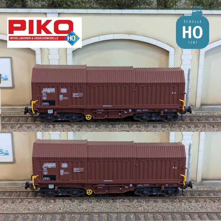 Set 2 wagons télescopiques Shis DB Ep IV HO Piko 58294 - Maketis Set 2 wagons télescopiques Shis DB Ep IV HO Piko 58294 - Maketis