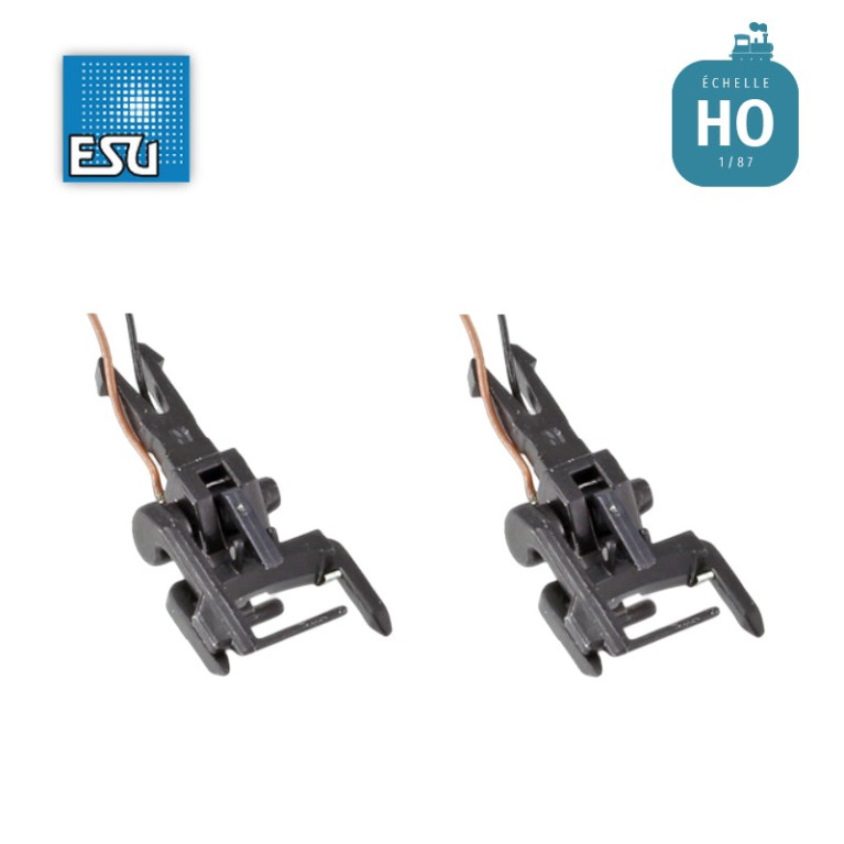 Attelage conducteur de courant pour boitier NEM 2 Pcs HO ESU 41001 - Maketis Attelage conducteur de courant pour boitier NEM 2 Pcs HO ESU 41001 - Maketis