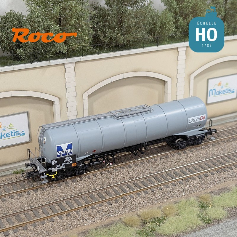 Set 3 wagons citernes 95m3 type Zacns MILLET Ep VI HO Roco 6600091 - Maketis