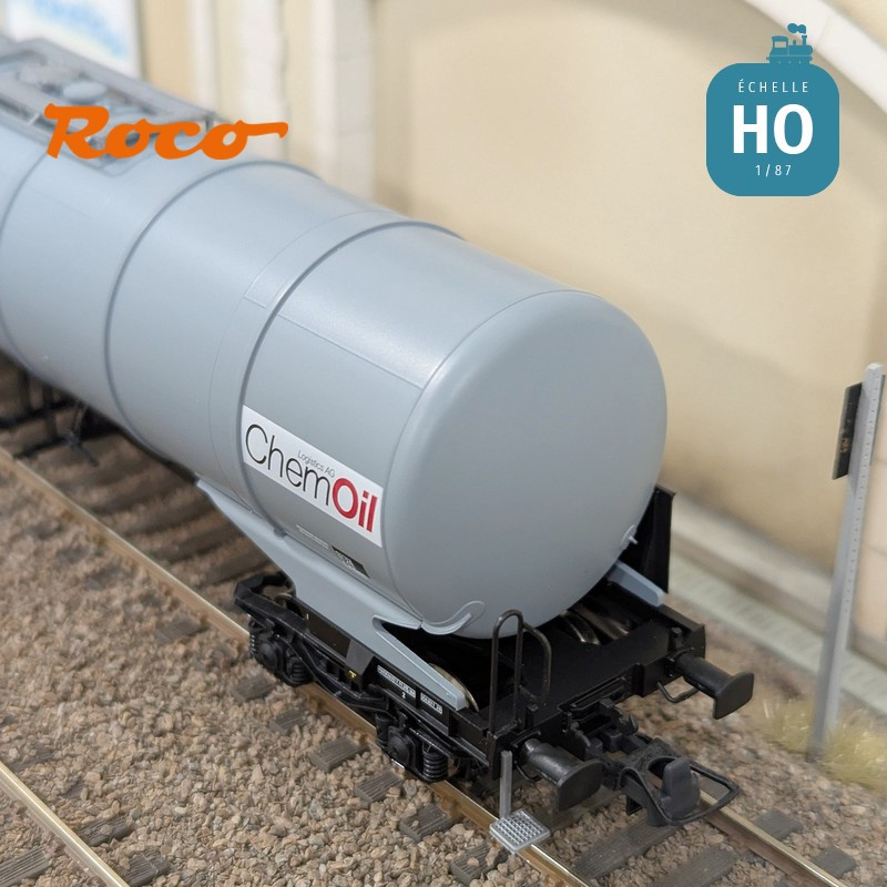 Set 3 wagons citernes 95m3 type Zacns MILLET Ep VI HO Roco 6600091 - Maketis