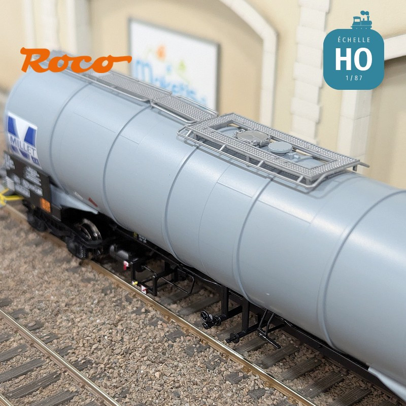 Set 3 wagons citernes 95m3 type Zacns MILLET Ep VI HO Roco 6600091 - Maketis