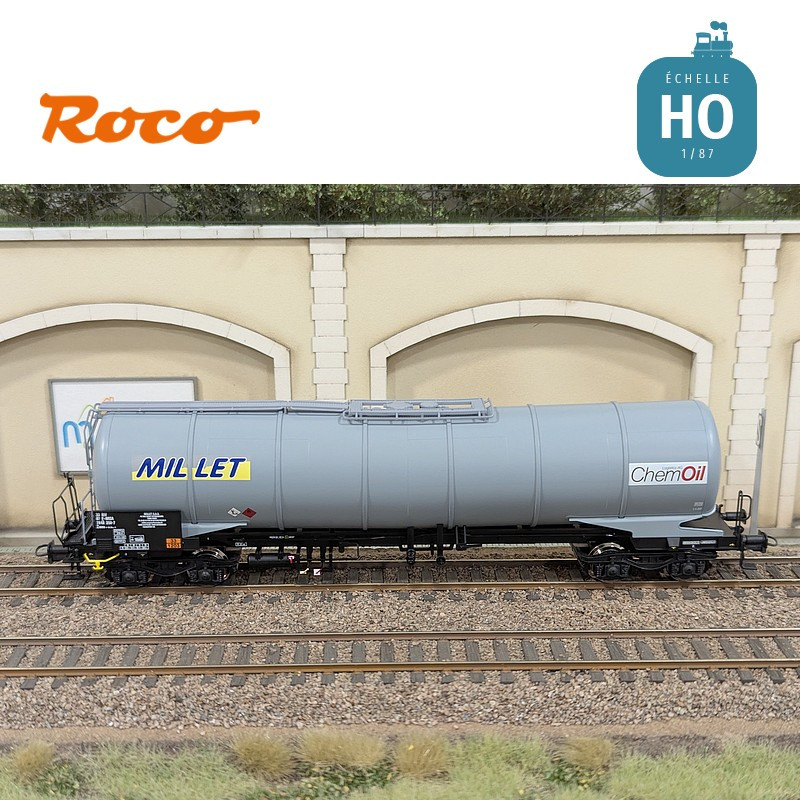 Set 3 wagons citernes 95m3 type Zacns MILLET Ep VI HO Roco 6600091 - Maketis
