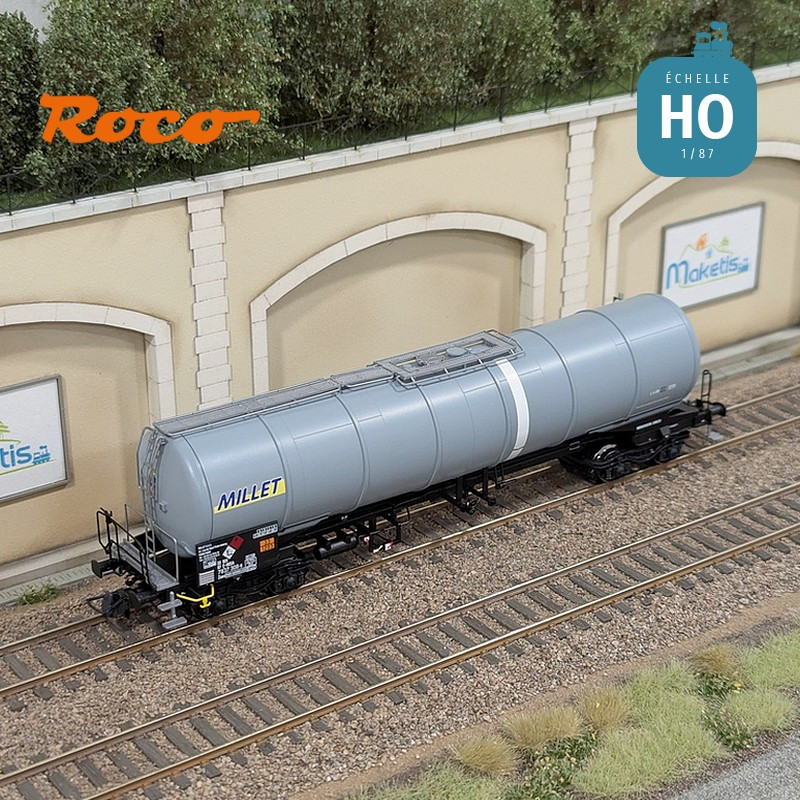 Set 3 wagons citernes 95m3 type Zacns MILLET Ep VI HO Roco 6600091 - Maketis