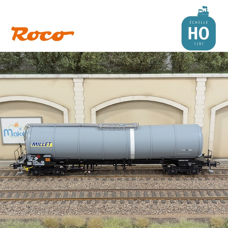 Set 3 wagons citernes 95m3 type Zacns MILLET Ep VI HO Roco 6600091 - Maketis