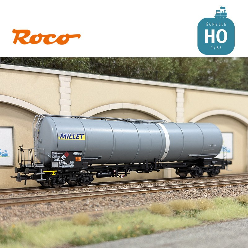 Set 3 wagons citernes 95m3 type Zacns MILLET Ep VI HO Roco 6600091 - Maketis