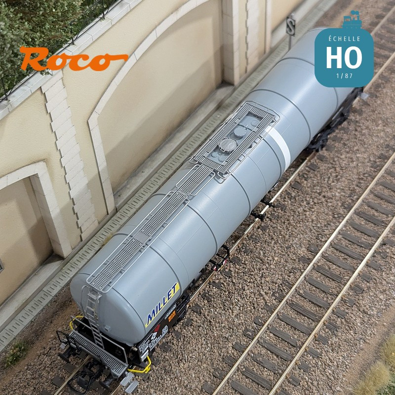 Set 3 wagons citernes 95m3 type Zacns MILLET Ep VI HO Roco 6600091 - Maketis