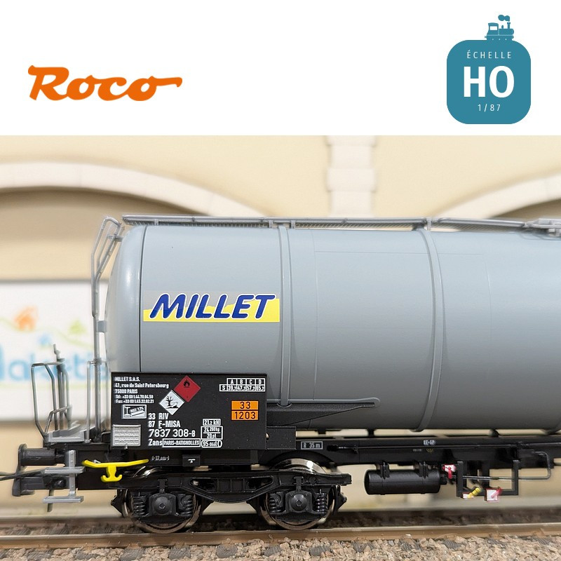 Set 3 wagons citernes 95m3 type Zacns MILLET Ep VI HO Roco 6600091 - Maketis