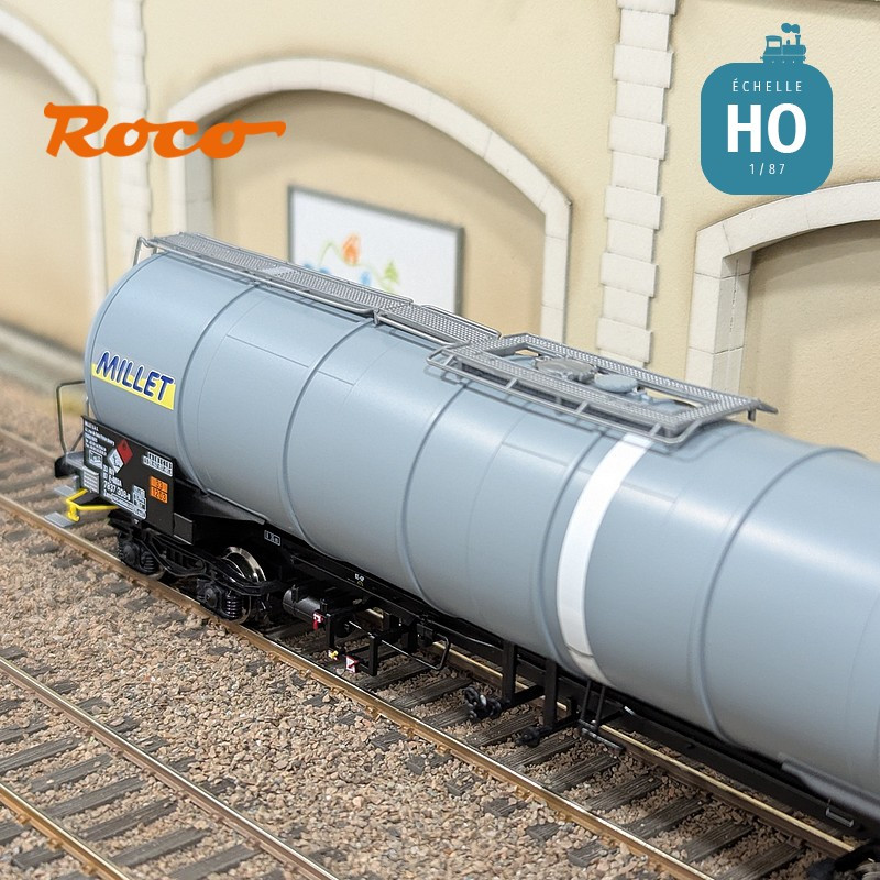 Set 3 wagons citernes 95m3 type Zacns MILLET Ep VI HO Roco 6600091 - Maketis
